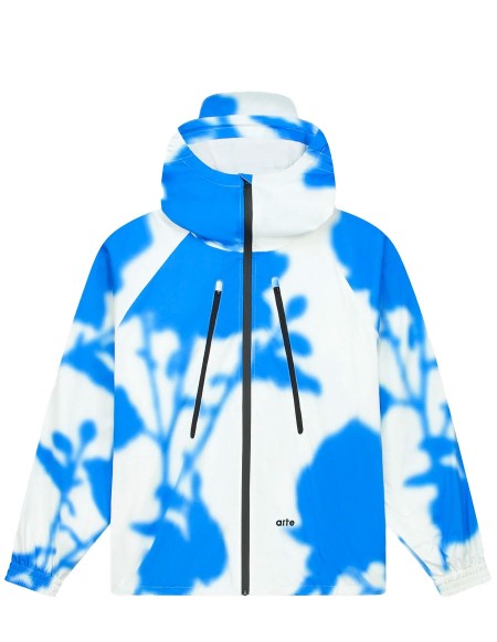 BLUE FLOWER TECHNICAL JACKET WHITE