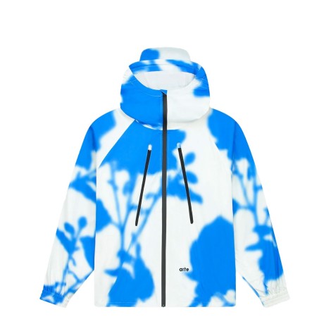 BLUE FLOWER TECHNICAL JACKET WHITE