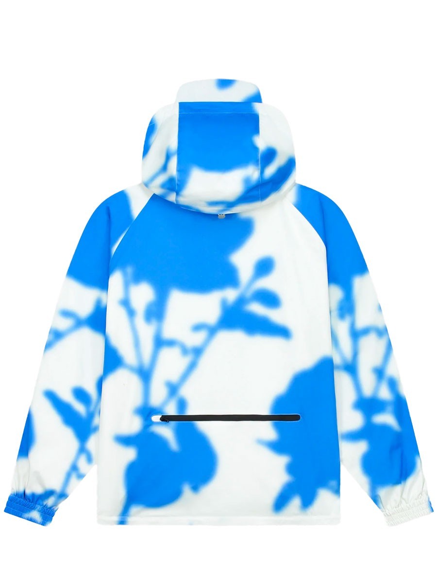 BLUE FLOWER TECHNICAL JACKET WHITE