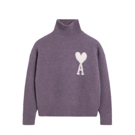 PULL COL CHEMINEE AMI DE COEUR LILAS