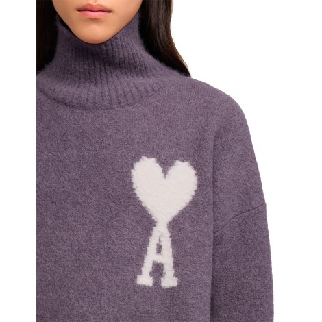 PULL COL CHEMINEE AMI DE COEUR LILAS