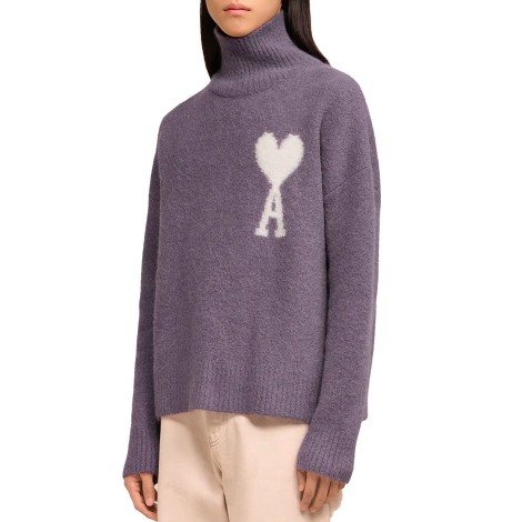 PULL COL CHEMINEE AMI DE COEUR LILAS