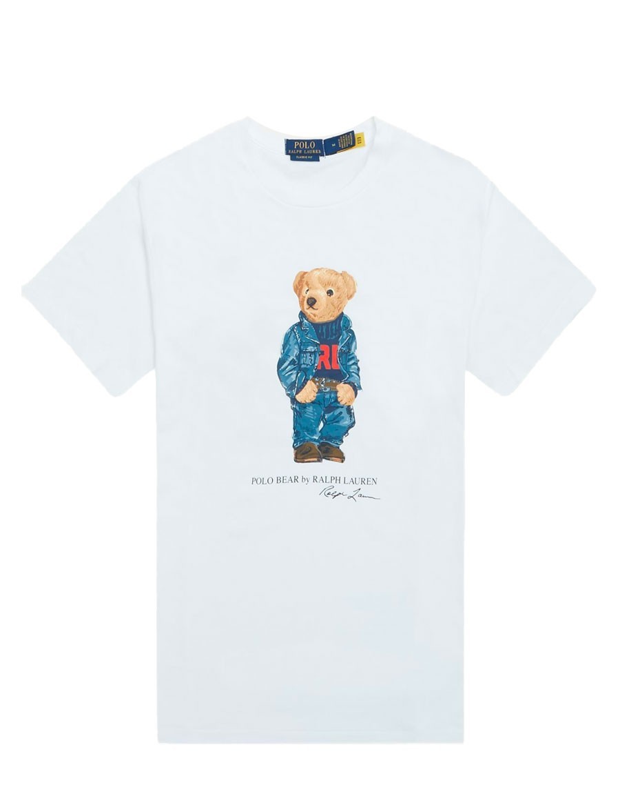 TSHIRT POLO BEAR WHITE DENIM BEAR