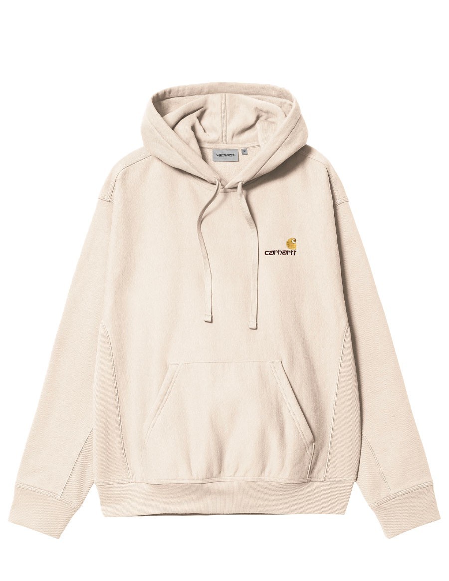 HOODED AMERICAN SCRIPT SWEAT MOONBEAM