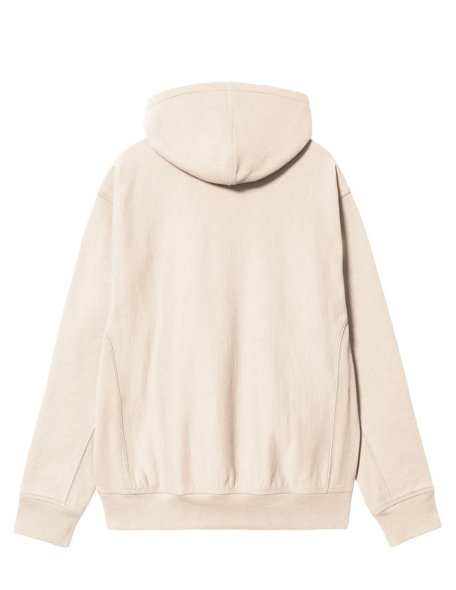 HOODED AMERICAN SCRIPT SWEAT MOONBEAM