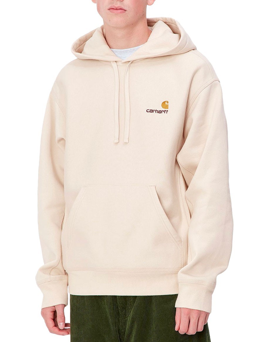 HOODED AMERICAN SCRIPT SWEAT MOONBEAM