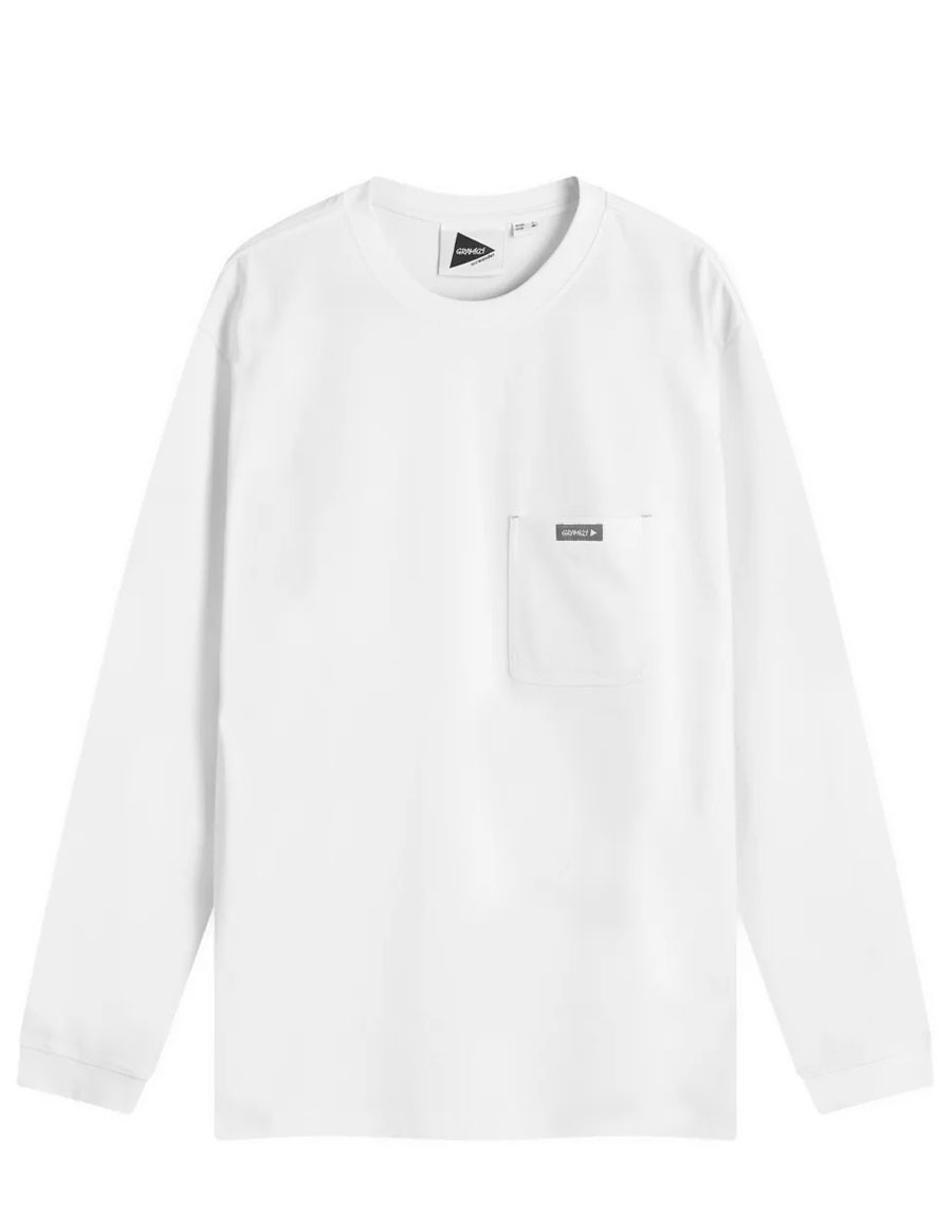 TEE SHIRT L/S BACKPRINT WHITE