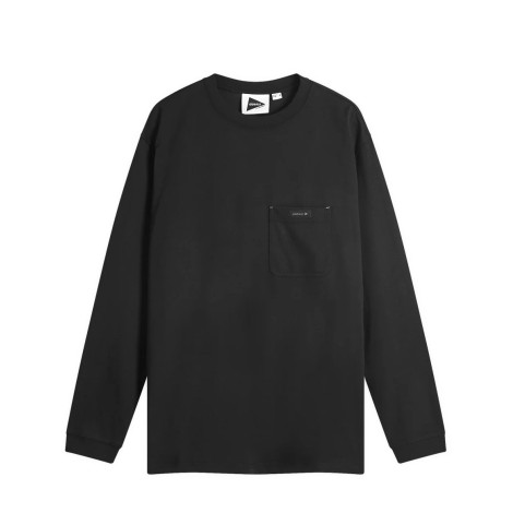 TEE SHIRT  L/S BACKPRINT BLACK