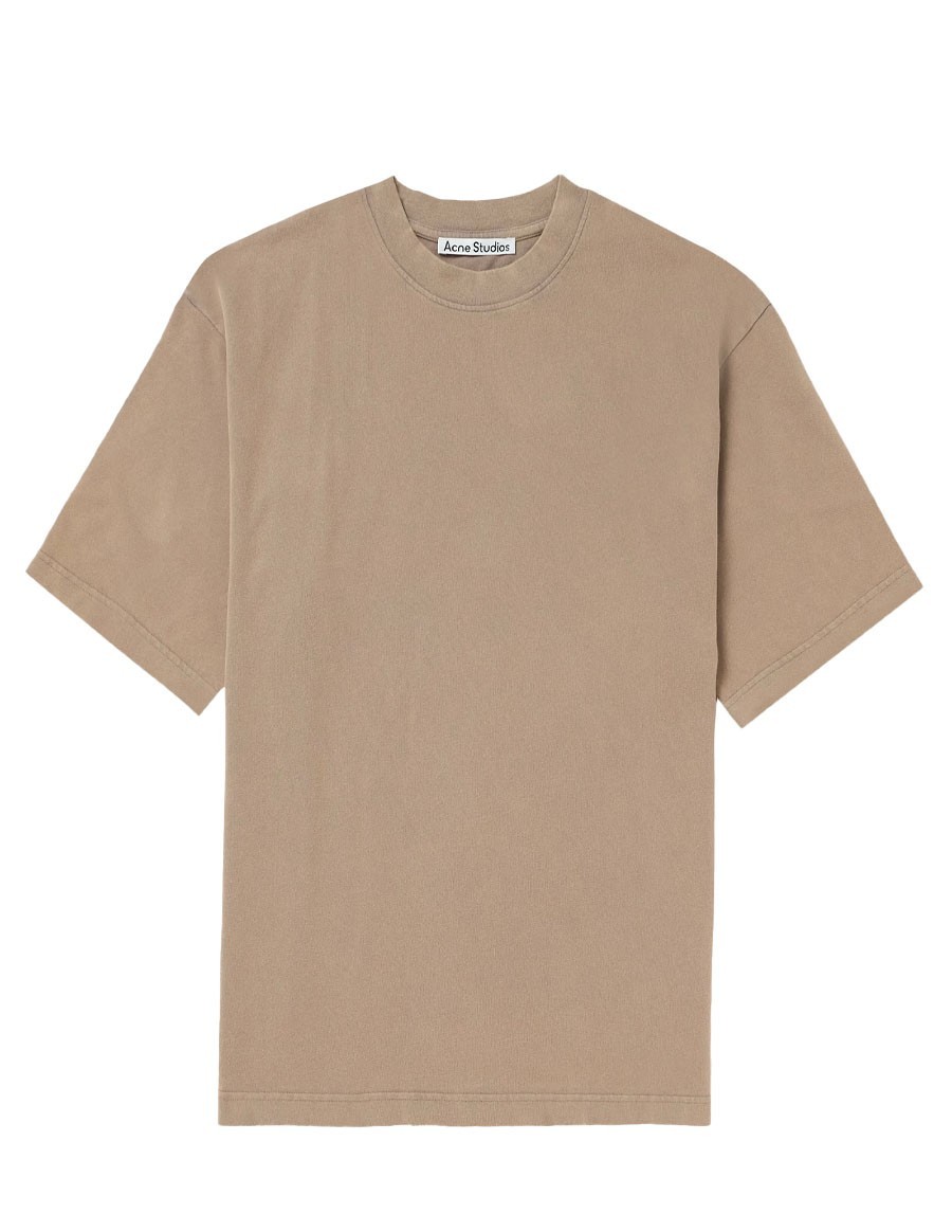 CREW NECK T-SHIRT - RELAXED FIT TAUPE BROWN