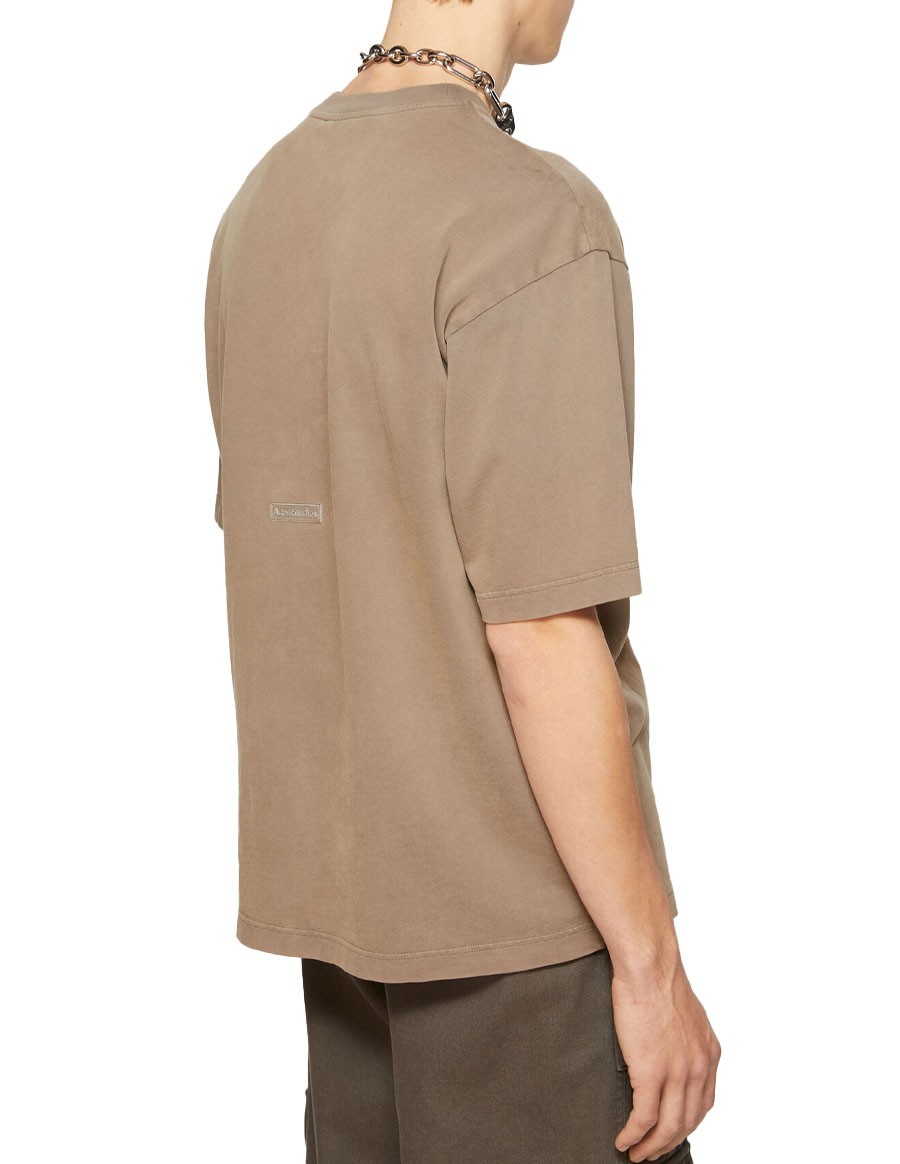 CREW NECK T-SHIRT - RELAXED FIT TAUPE BROWN