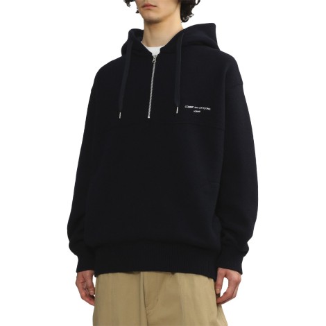 SWEATER HOODIE MEN'S HALF ZIP NAVY