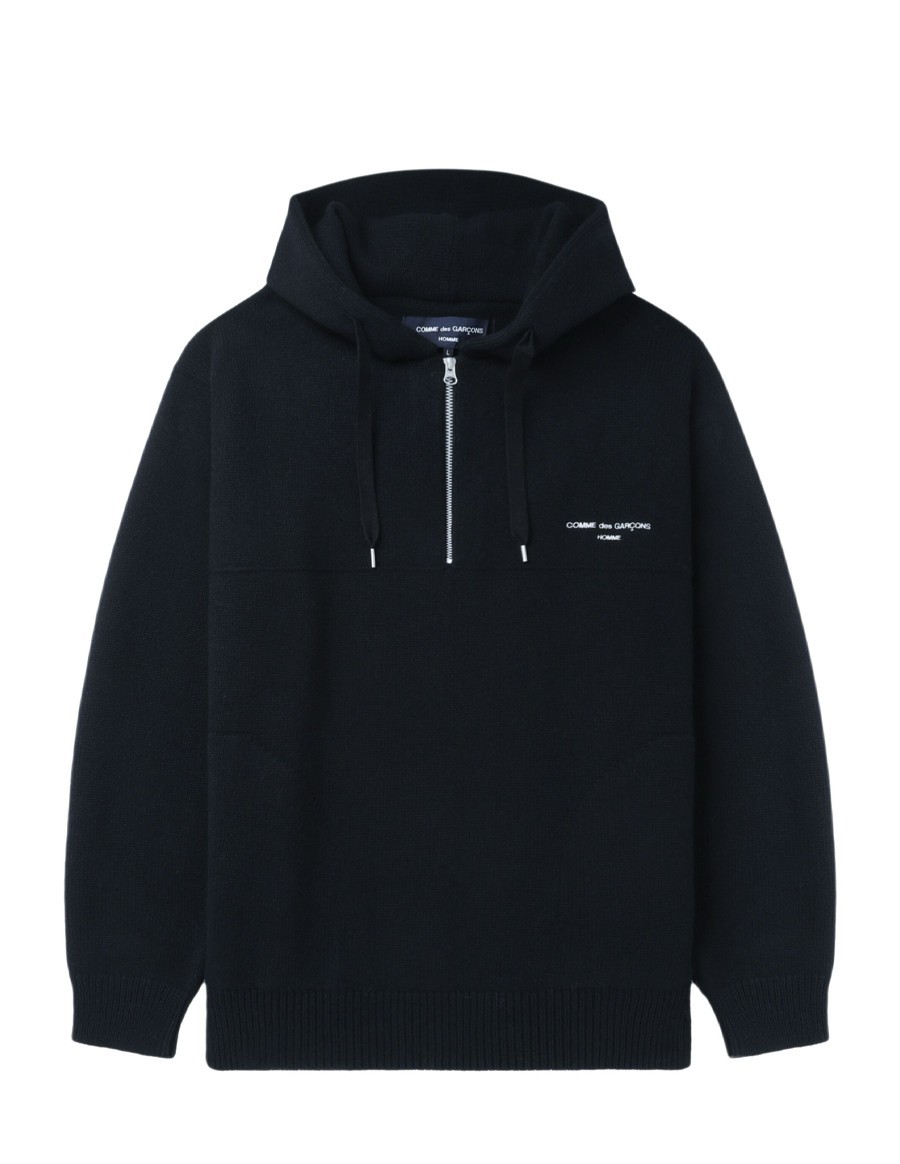 SWEATER HOODIE MEN'S HALF ZIP NAVY