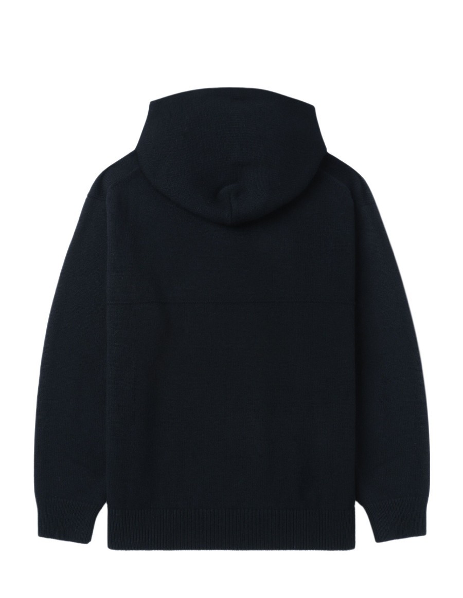 SWEATER HOODIE MEN'S HALF ZIP NAVY