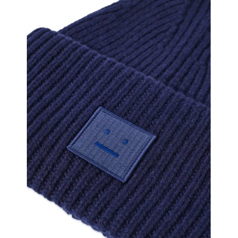 BEANIE LARGE FACE LOGO NAVY