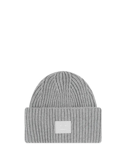 BEANIE LARGE FACE LOGO BEANIE GREY MELANGE