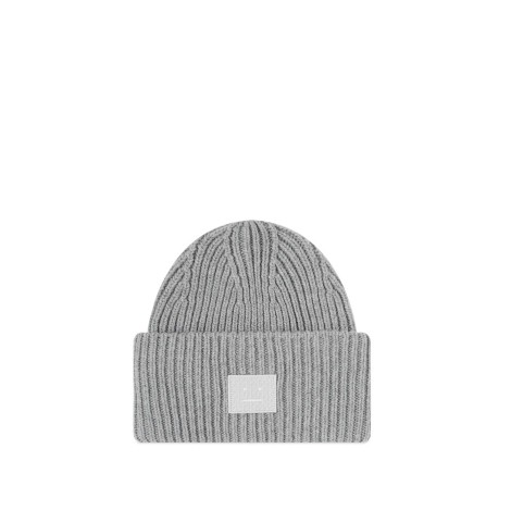 BEANIE LARGE FACE LOGO BEANIE GREY MELANGE