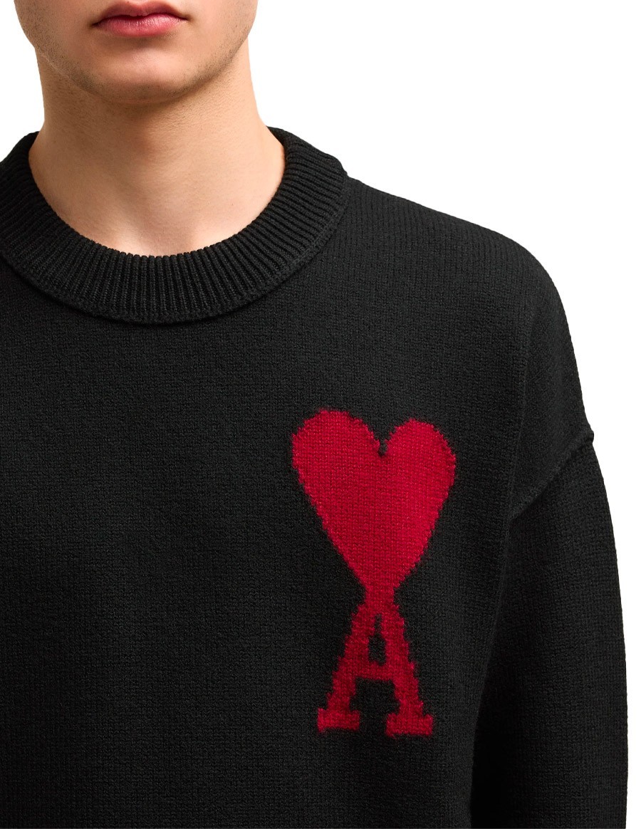 PULL AMI DE COEUR ROUGE NOIR