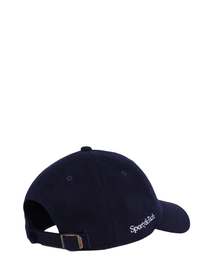 HAT YANKEES SERIF WOOL NAVY WHITE