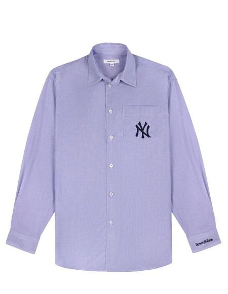 SHIRT YANKEES SERIF OVERSIZED WHITE LIGHT BLUR STRIPE