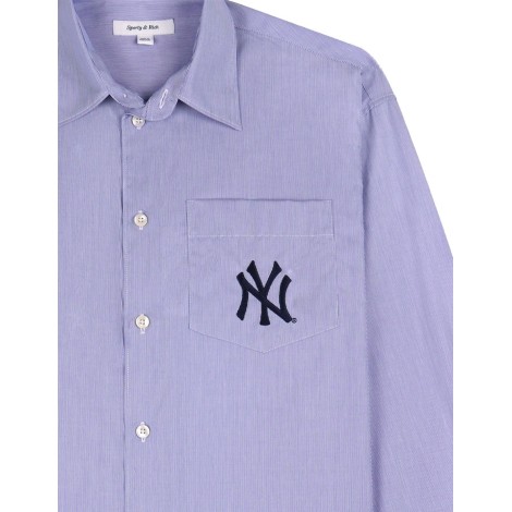 SHIRT YANKEES SERIF OVERSIZED WHITE LIGHT BLUR STRIPE