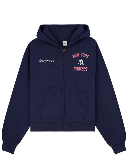 HOODIE ZIP HOME RUN CROPPED NAVY