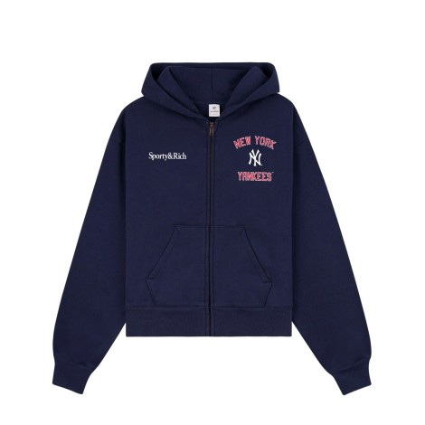 HOODIE ZIP HOME RUN CROPPED NAVY