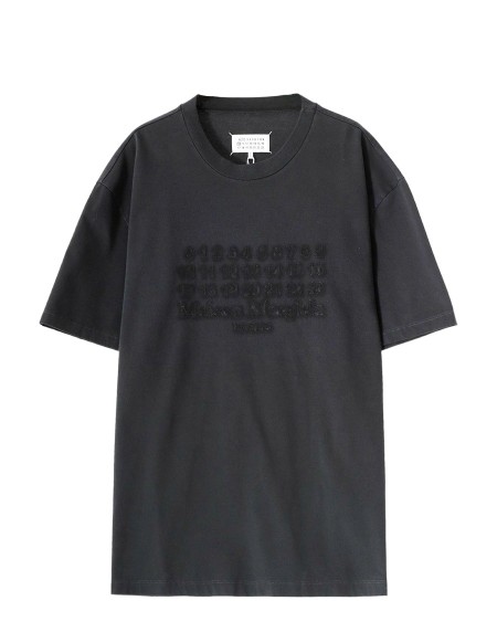 Embroidered logo black Tee - Maison Margiela