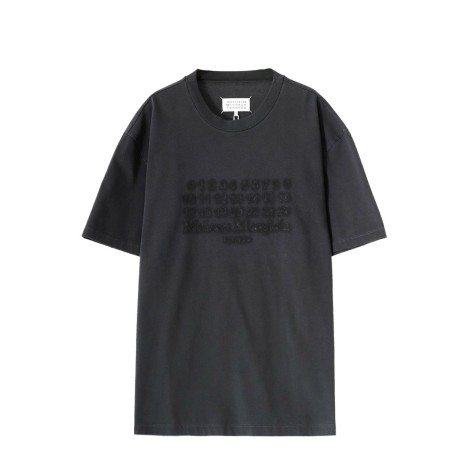 Embroidered logo black Tee - Maison Margiela