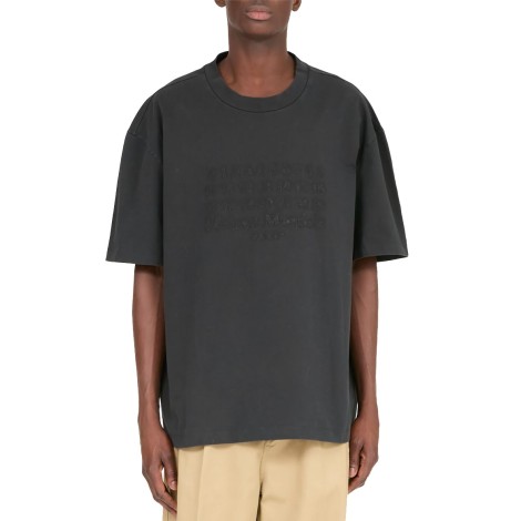 Embroidered logo black Tee - Maison Margiela