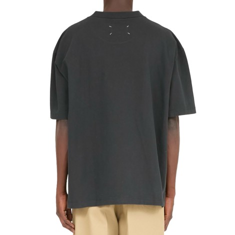 Embroidered logo black Tee - Maison Margiela