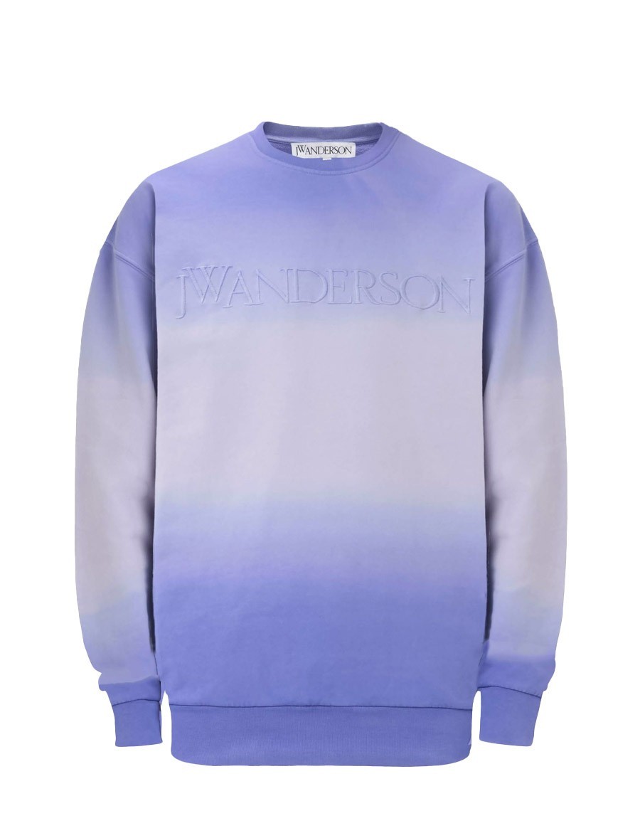 SWEATSHIRT LOGO EMBROIDERY GRADIENT LAVENDER