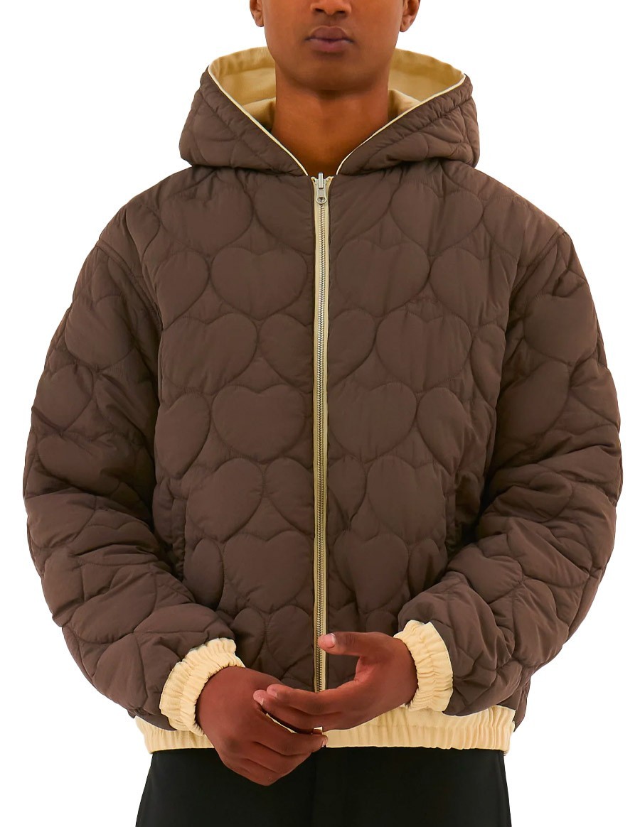 REVERSIBLE HOODED JACKET NATURAL