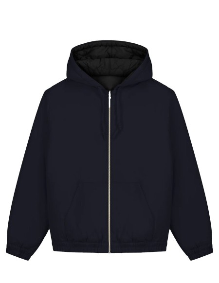 REVERSIBLE HOODED JACKET NAVY