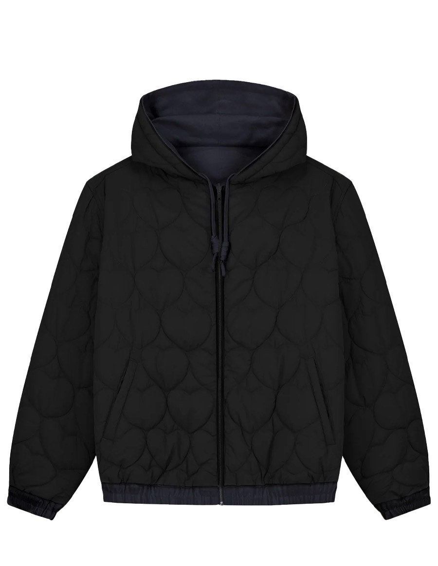 REVERSIBLE HOODED JACKET NAVY