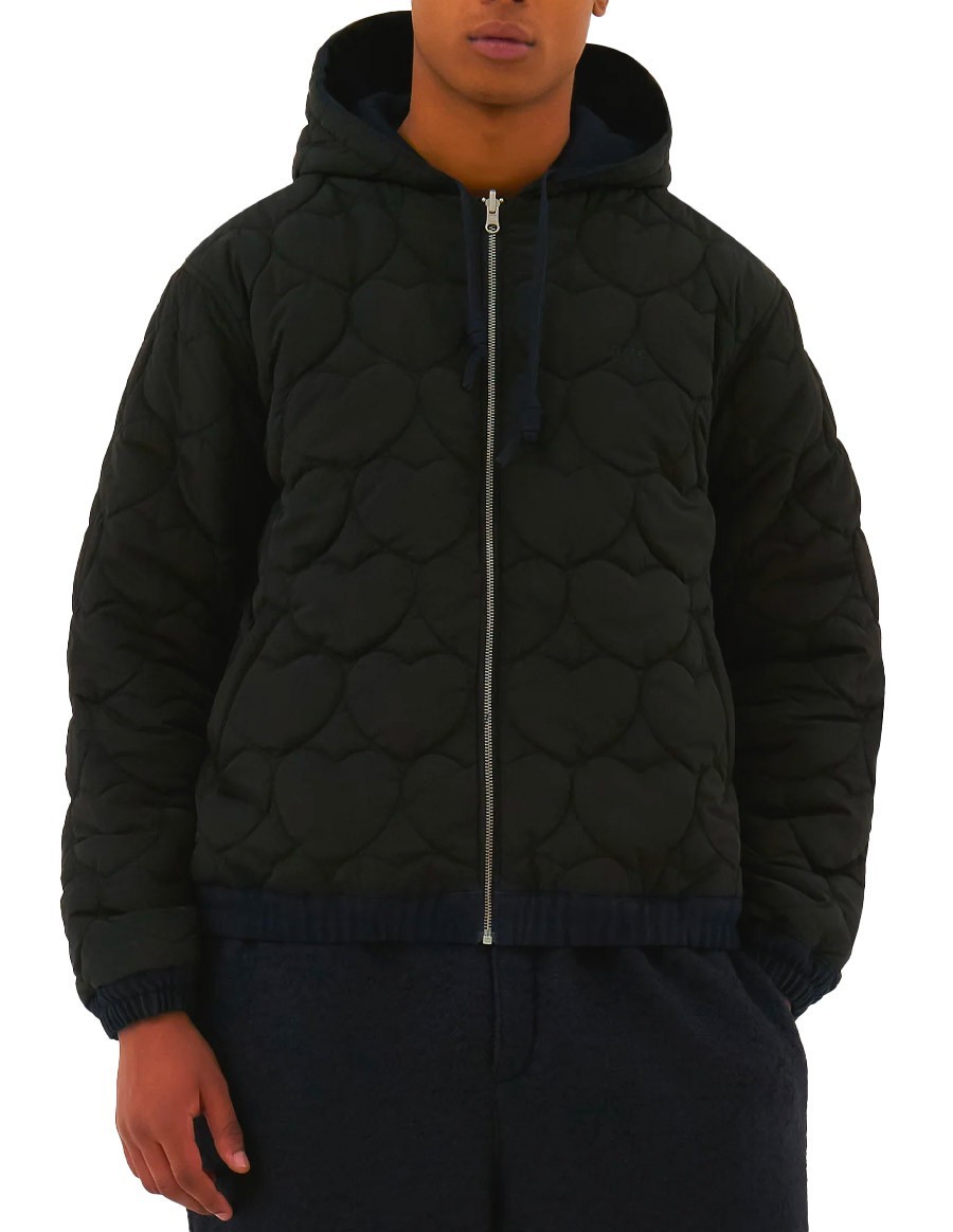 REVERSIBLE HOODED JACKET NAVY