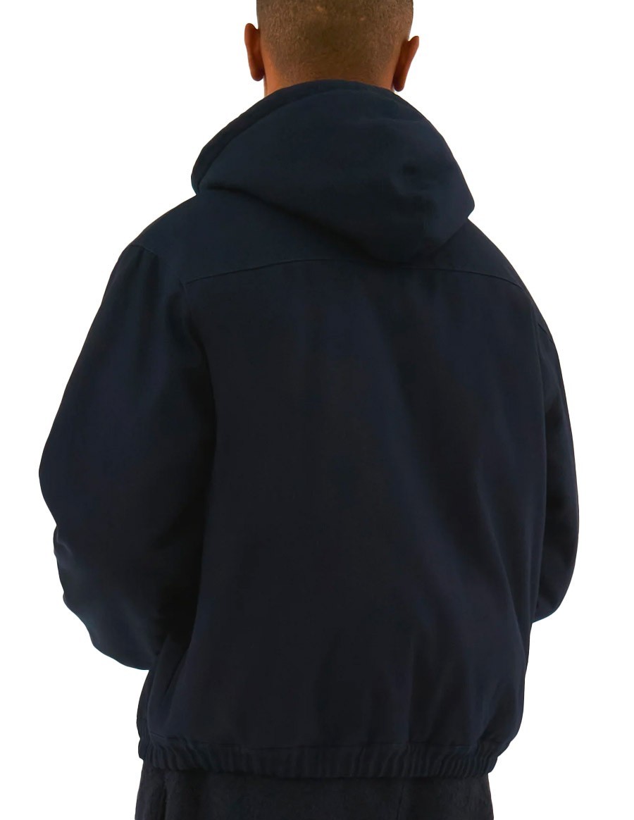 REVERSIBLE HOODED JACKET NAVY