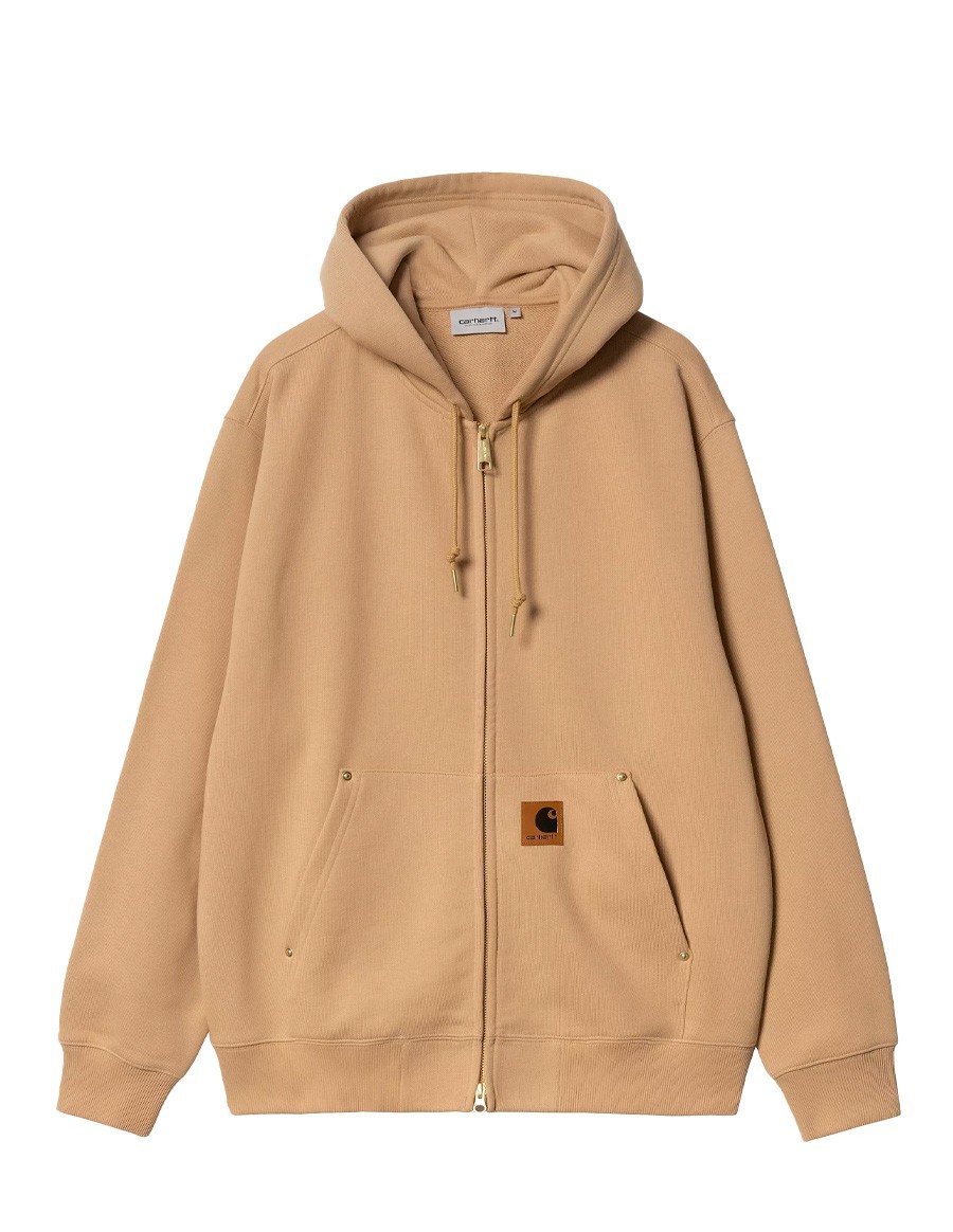 HOODED ELDON SWEAT DUSTY H BROWN