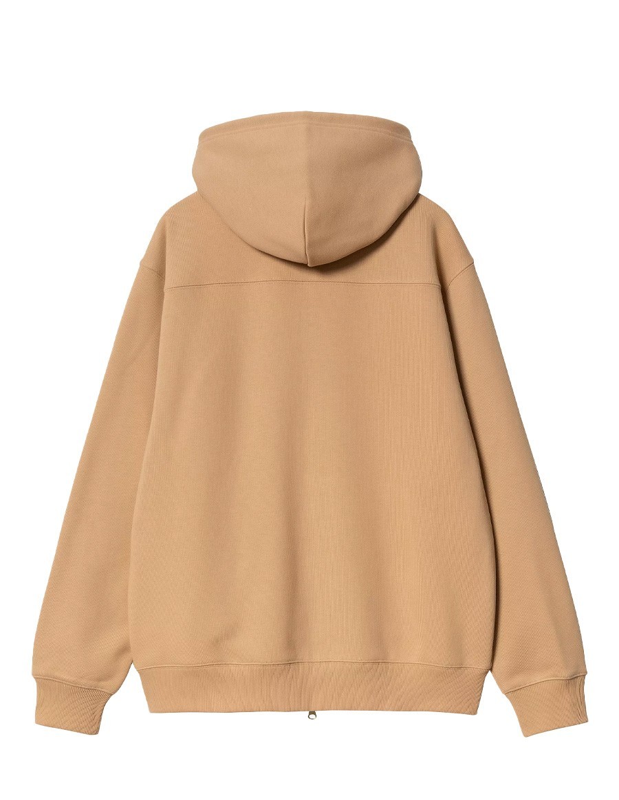 HOODED ELDON SWEAT DUSTY H BROWN