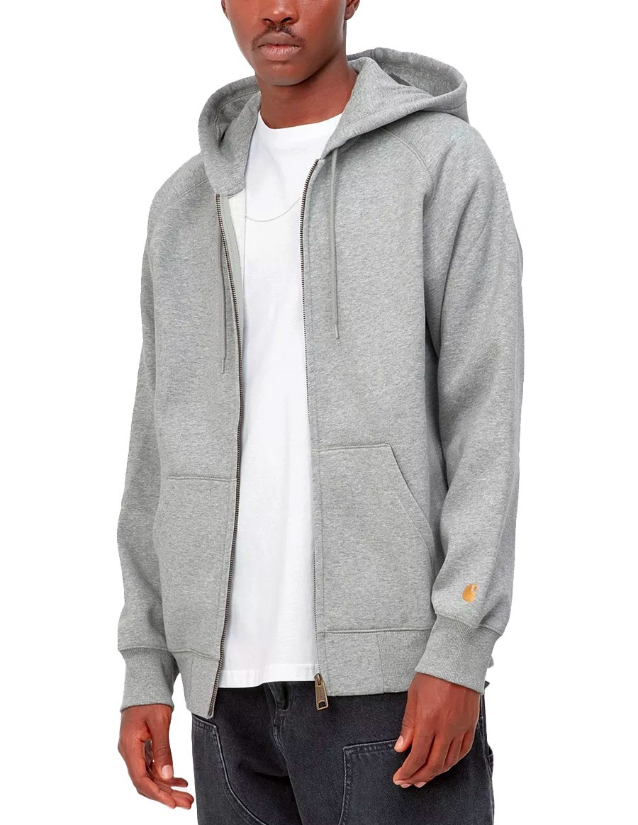 JACKET HOODED CHASE GREY HEATHER