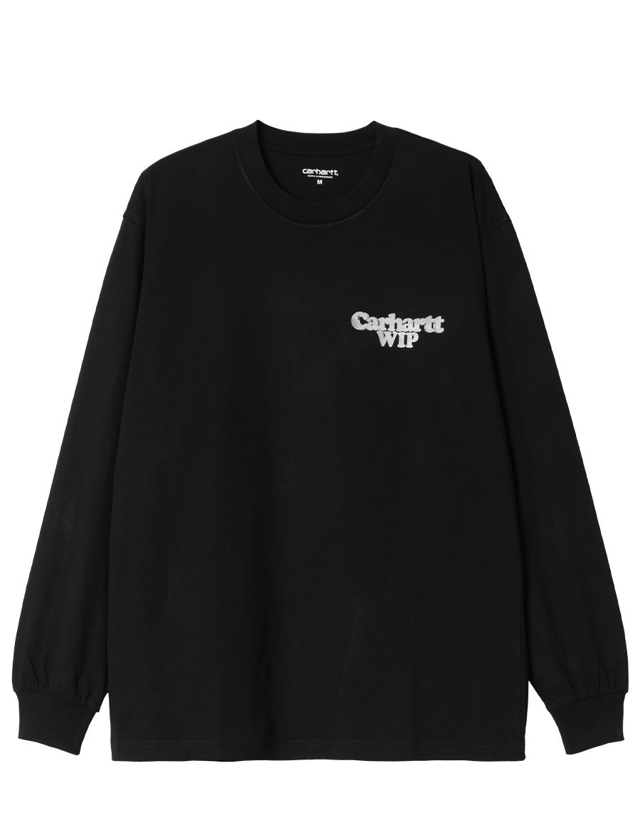 TSHIRT L/S LINKED CHARMS BLACK SILVER