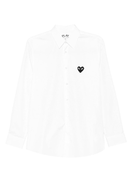 SHIRT BLACK SMALL HEART WHITE