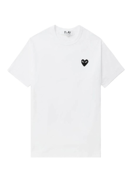 T-SHIRT BLACK HEART WHITE