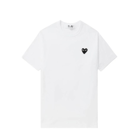 T-SHIRT BLACK HEART WHITE