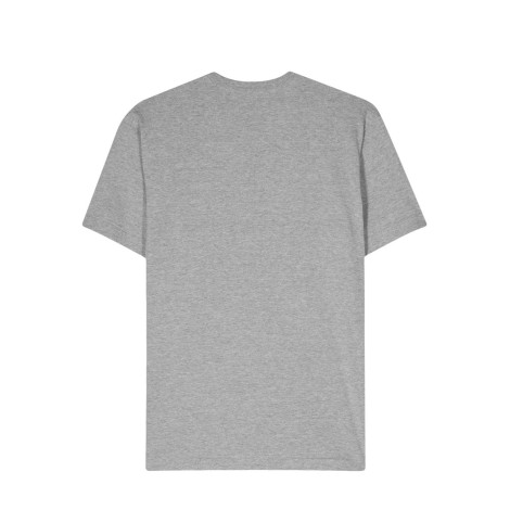 T-SHIRT DOUBLE BURGENDY EMBLEM GREY