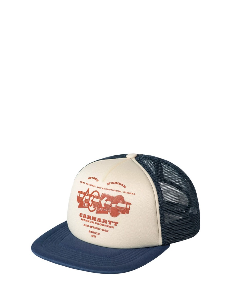 CAP TRUCKER RUNAWAY NATURAL BLUE