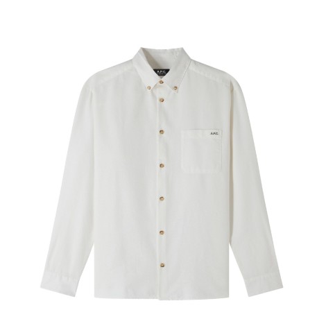 CHEMISE MATEO LOGO BLANC CASSE