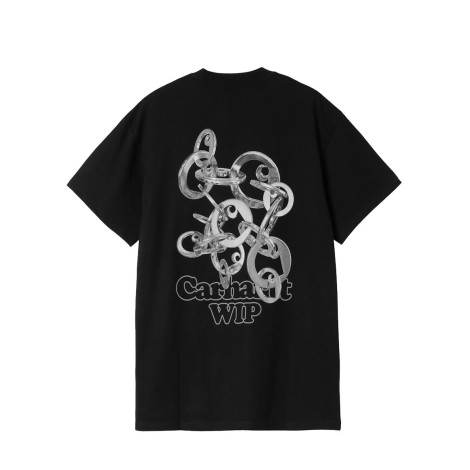 TSHIRT LINKED CHARMS BLACK SILVER