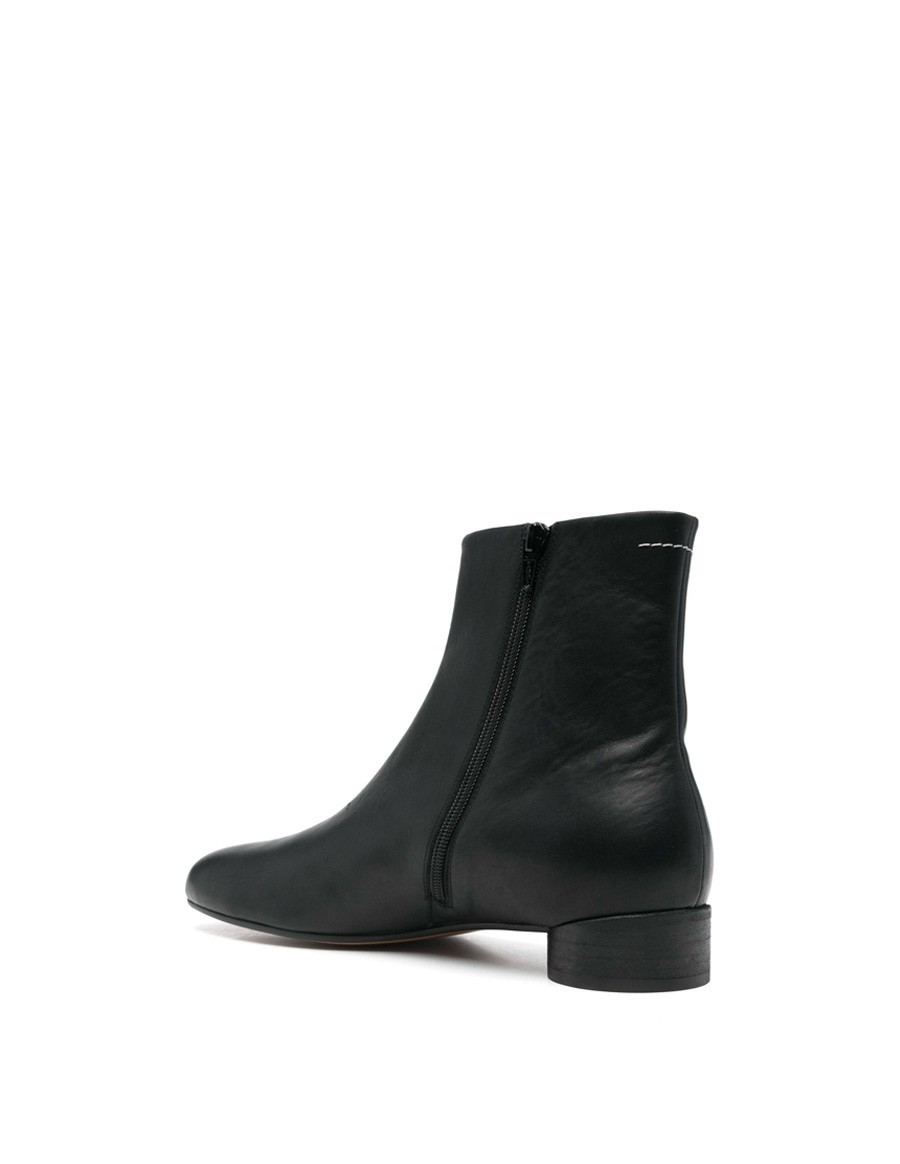 BOTTINES CUIR MM6 NOIR