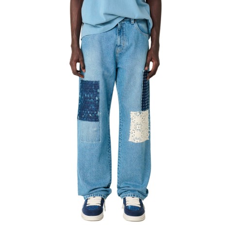 JEANS PATCHWORK RELAXED LIGHT BLUE