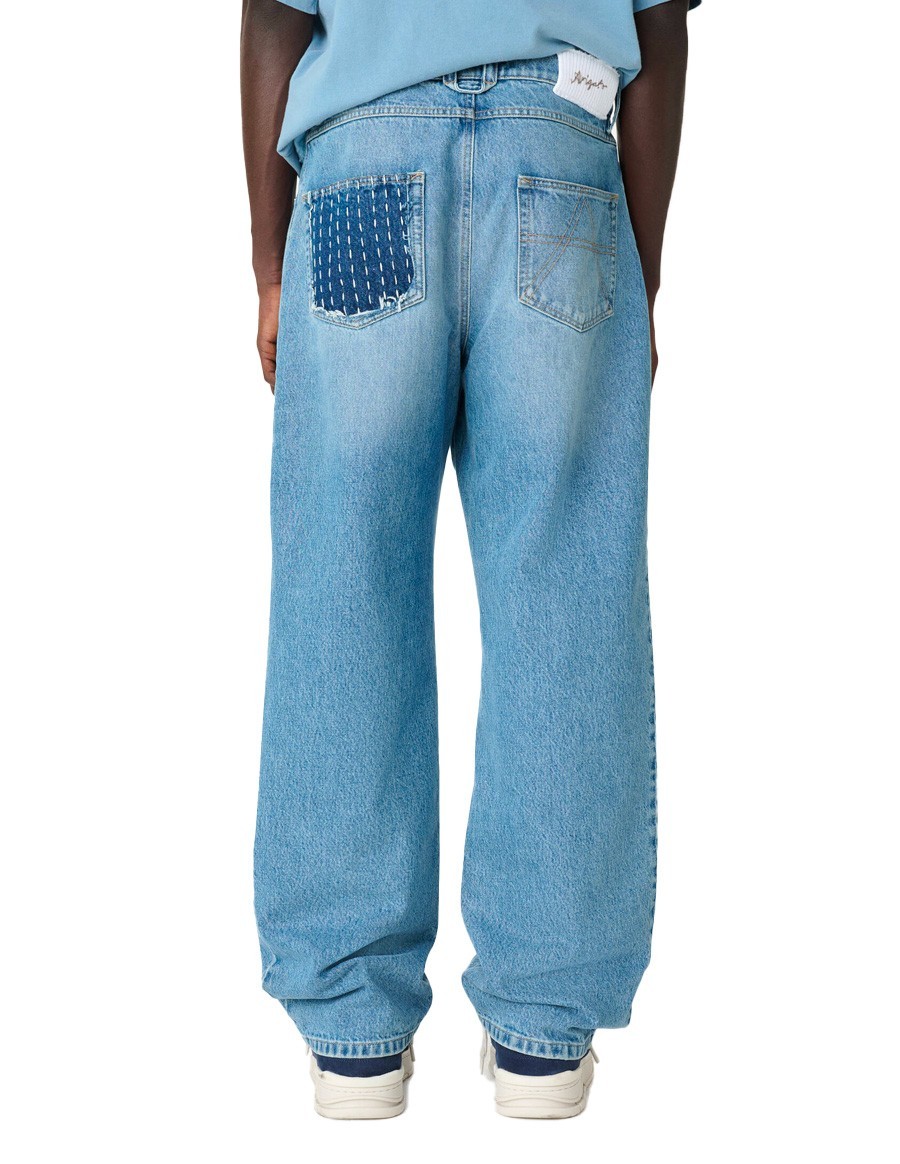 JEANS PATCHWORK RELAXED LIGHT BLUE